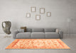 Machine Washable Oriental Orange Traditional Area Rugs in a Living Room, wshabs3338org