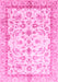 Machine Washable Oriental Pink Traditional Rug, wshabs3338pnk