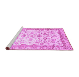 Sideview of Machine Washable Oriental Purple Traditional Area Rugs, wshabs3338pur