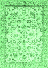 Oriental Emerald Green Traditional Rug, abs3338emgrn