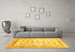 Machine Washable Oriental Yellow Traditional Rug in a Living Room, wshabs3338yw