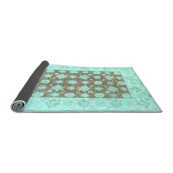 Sideview of Oriental Light Blue Traditional Rug, abs3339lblu