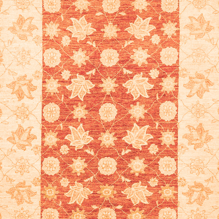 Machine Washable Oriental Orange Traditional Area Rugs, wshabs3339org