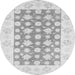 Round Oriental Gray Traditional Rug, abs3339gry