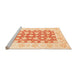 Sideview of Machine Washable Oriental Orange Traditional Area Rugs, wshabs3339org