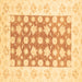 Square Oriental Brown Traditional Rug, abs3339brn