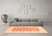 Machine Washable Oriental Orange Traditional Area Rugs in a Living Room, wshabs3339org