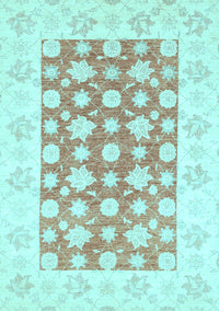 Oriental Light Blue Traditional Rug, abs3339lblu