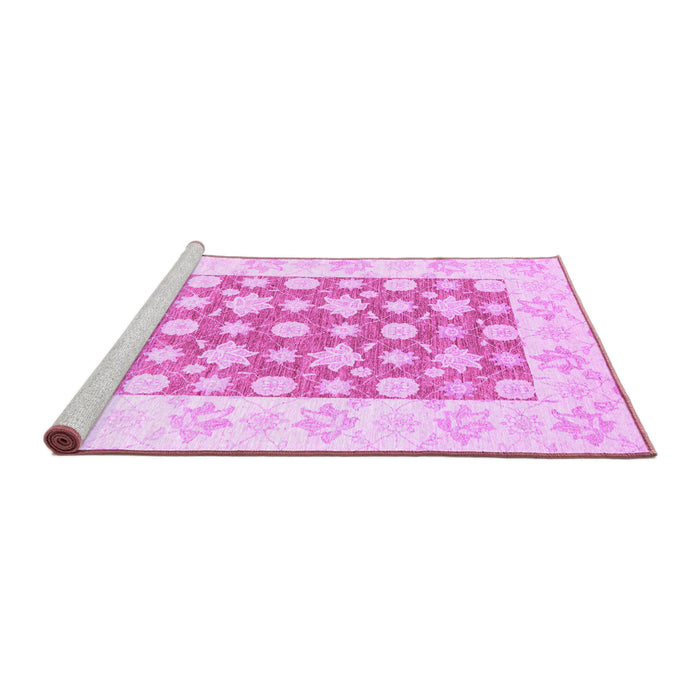 Sideview of Machine Washable Oriental Purple Traditional Area Rugs, wshabs3339pur