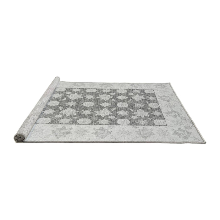 Sideview of Machine Washable Oriental Gray Traditional Rug, wshabs3339gry