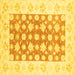 Square Oriental Yellow Traditional Rug, abs3339yw