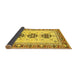 Sideview of Abstract Yellow Modern Rug, abs333yw