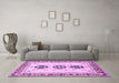 Machine Washable Abstract Purple Modern Area Rugs in a Living Room, wshabs333pur