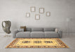 Machine Washable Abstract Brown Modern Rug in a Living Room,, wshabs333brn