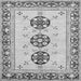 Square Machine Washable Abstract Gray Modern Rug, wshabs333gry