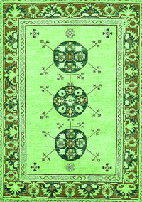 Abstract Green Modern Rug, abs333grn