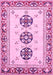 Machine Washable Abstract Pink Modern Rug, wshabs333pnk