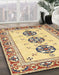 Machine Washable Abstract Mustard Yellow Rug in a Family Room, wshabs333