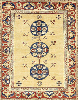 Abstract Mustard Yellow Modern Rug, abs333