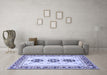 Machine Washable Abstract Blue Modern Rug in a Living Room, wshabs333blu