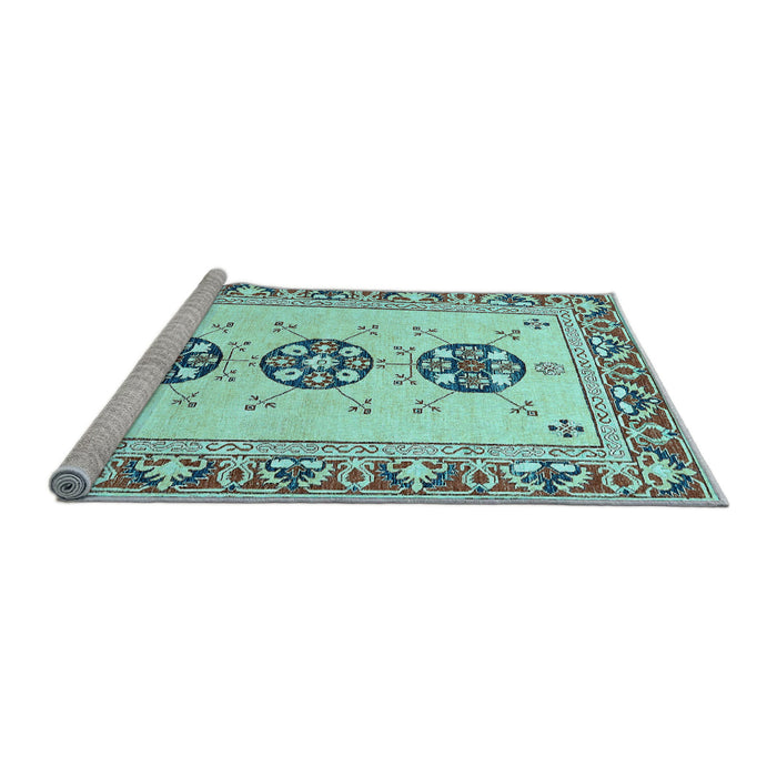 Sideview of Machine Washable Abstract Light Blue Modern Rug, wshabs333lblu
