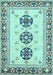 Abstract Light Blue Modern Rug, abs333lblu