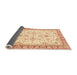 Sideview of Abstract Brown Gold Oriental Rug, abs3340