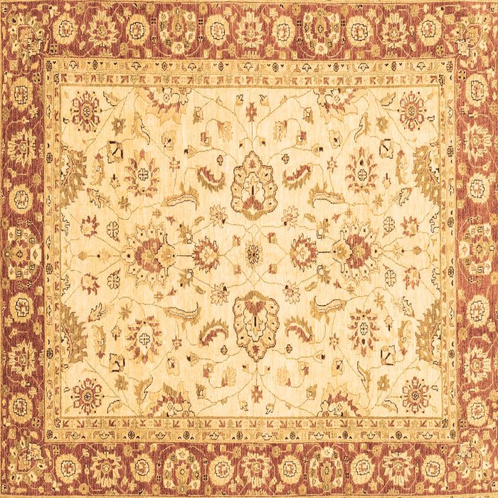 Square Oriental Brown Traditional Rug, abs3340brn
