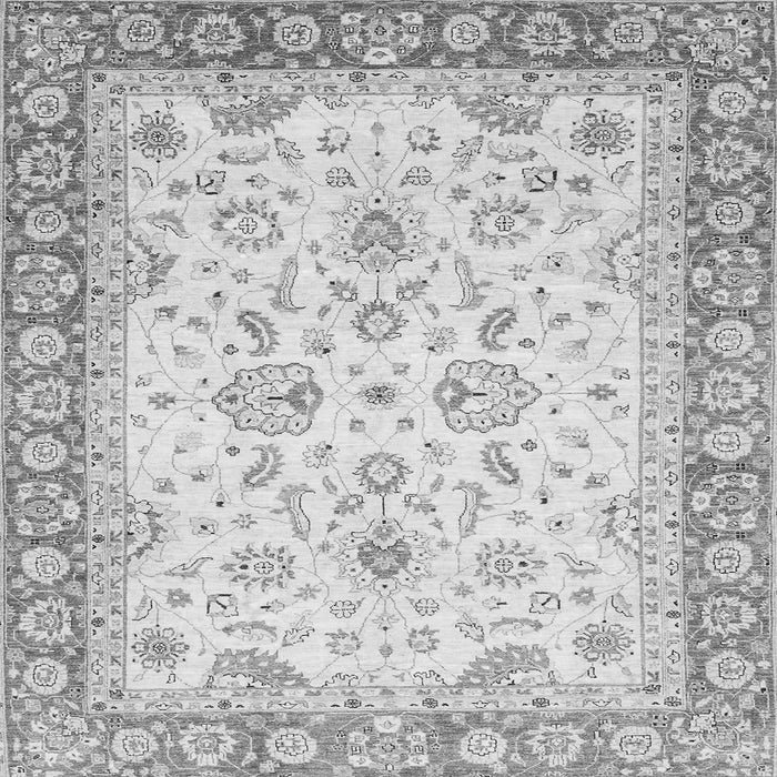 Square Oriental Gray Traditional Rug, abs3340gry