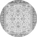 Round Oriental Gray Traditional Rug, abs3340gry