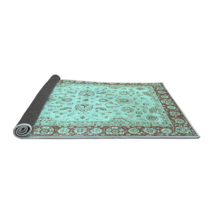 Sideview of Oriental Light Blue Traditional Rug, abs3340lblu