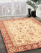 Machine Washable Abstract Brown Gold Rug in a Family Room, wshabs3340