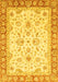 Machine Washable Oriental Yellow Traditional Rug, wshabs3340yw