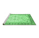 Sideview of Machine Washable Oriental Emerald Green Traditional Area Rugs, wshabs3340emgrn