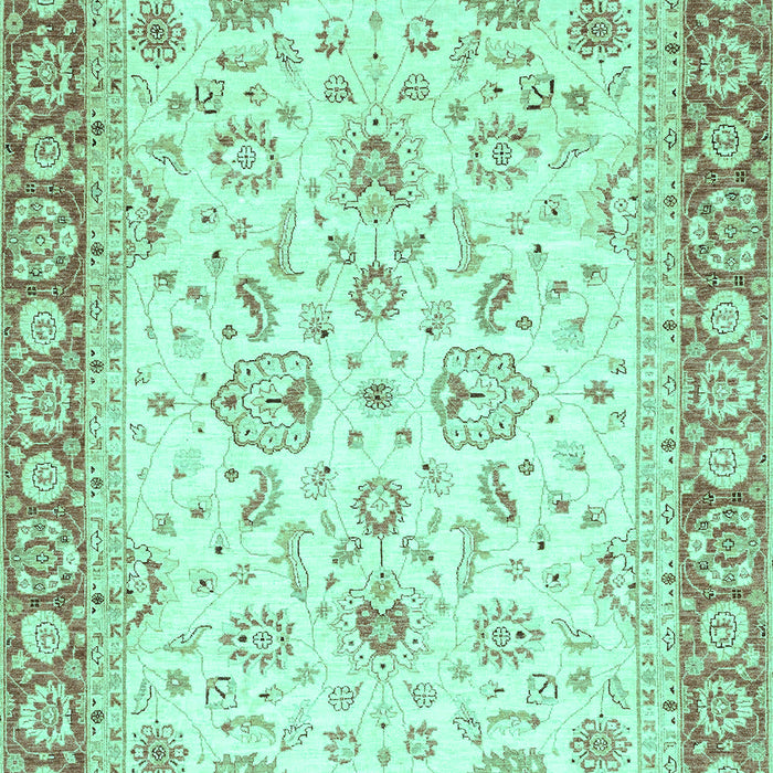 Machine Washable Oriental Turquoise Traditional Area Rugs, wshabs3340turq