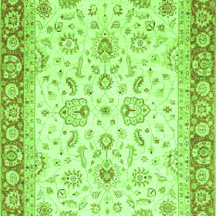 Machine Washable Oriental Green Traditional Area Rugs, wshabs3340grn