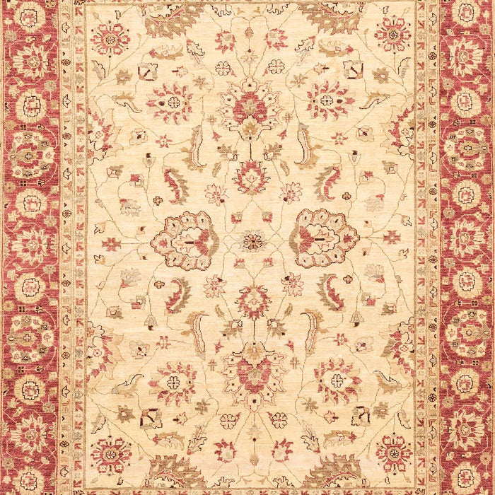 Machine Washable Abstract Brown Gold Rug, wshabs3340