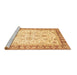 Sideview of Machine Washable Oriental Brown Traditional Rug, wshabs3340brn