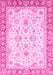 Machine Washable Oriental Pink Traditional Rug, wshabs3340pnk
