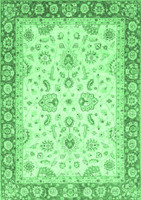 Oriental Emerald Green Traditional Rug, abs3340emgrn