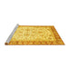 Sideview of Machine Washable Oriental Yellow Traditional Rug, wshabs3340yw