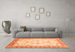 Machine Washable Oriental Orange Traditional Area Rugs in a Living Room, wshabs3340org