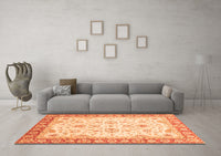 Machine Washable Oriental Orange Traditional Rug, wshabs3340org