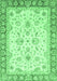 Machine Washable Oriental Emerald Green Traditional Area Rugs, wshabs3340emgrn