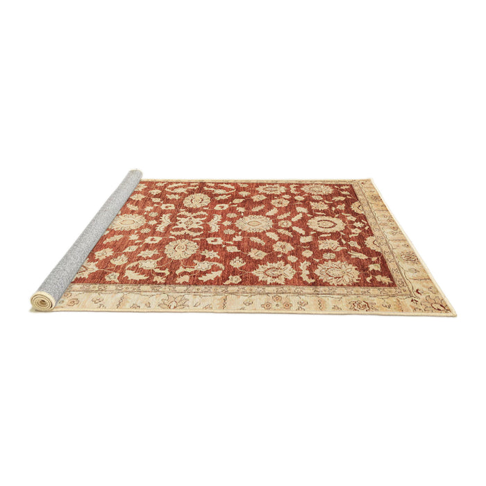 Sideview of Machine Washable Abstract Sun Yellow Rug, wshabs3341