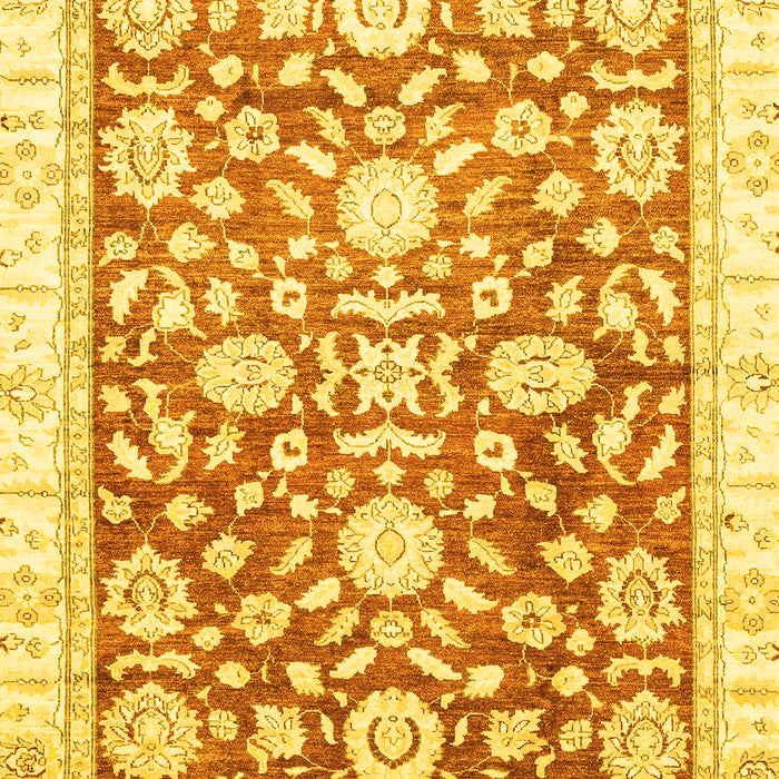Machine Washable Oriental Yellow Traditional Rug, wshabs3341yw