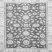 Square Machine Washable Oriental Gray Traditional Rug, wshabs3341gry