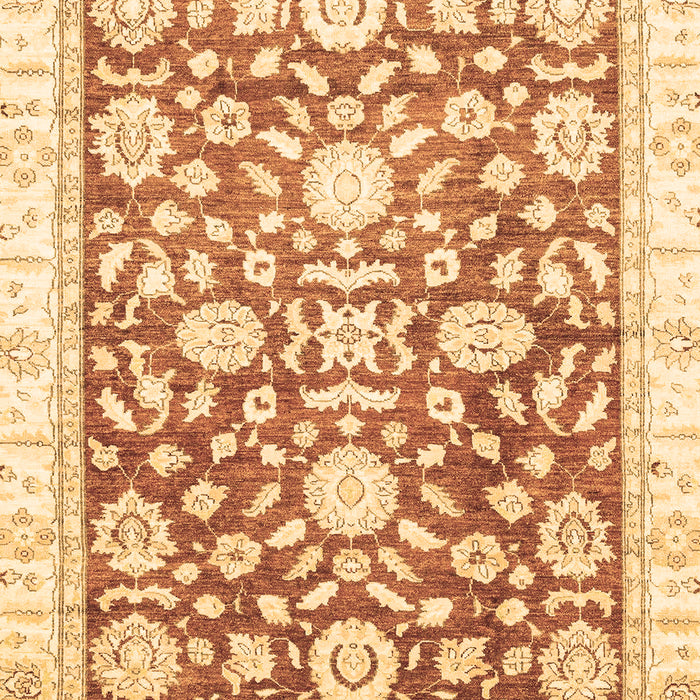 Machine Washable Oriental Brown Traditional Rug, wshabs3341brn