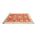 Sideview of Machine Washable Oriental Orange Traditional Area Rugs, wshabs3341org