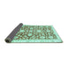 Sideview of Oriental Turquoise Traditional Rug, abs3341turq